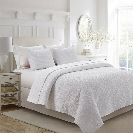 cxmirotex Enzyme Crinkle Bedspread White Quilt Set