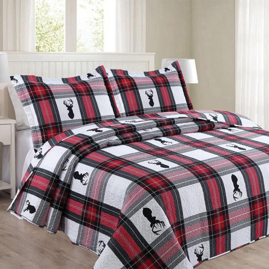 cxmicrotex 100% Polyester Christmas Printed Quilt Sets Bedding