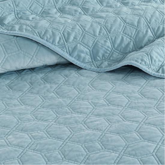 cxmirotex Diamond Quilted Blue Bedspread Solid Bedcovers