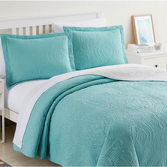 cxmicrotex Damask Embossed Reversible Bedspread