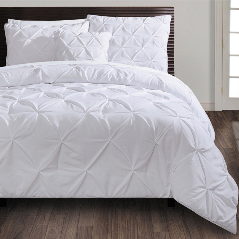 cxmicrofiber Luxury Soft Pintuck Solid Comforter Set