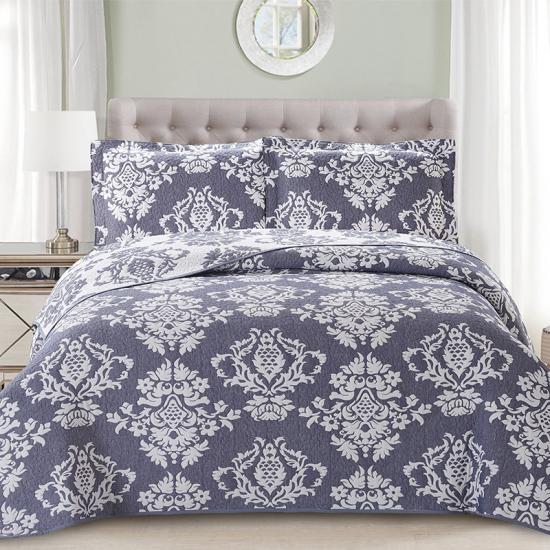 cxmicrotex  Damask Purple Bedding Jacquard Quilt Set