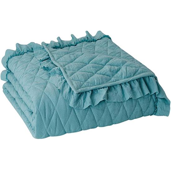 cxmicrotex Quilted Throw Stone Washed Blanket 50x60