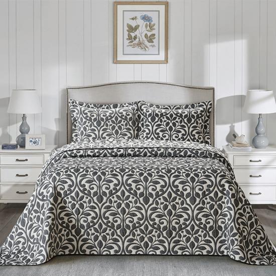 cxmicrotex Jacquard Weave Quilt 3PC Bedding Set