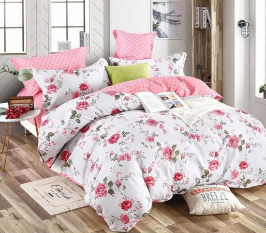 Comfortable Bedding Sheet Set Rose Floral Printed Duvet Cover