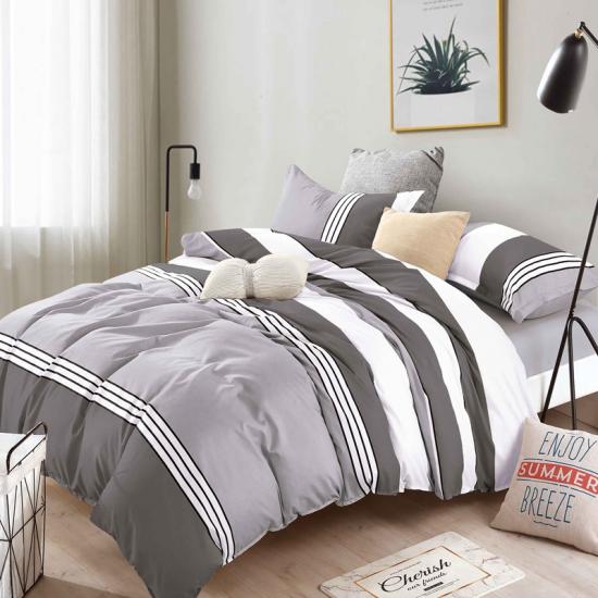 Stripe Printed Soft Quilt Cover Bedding Collection