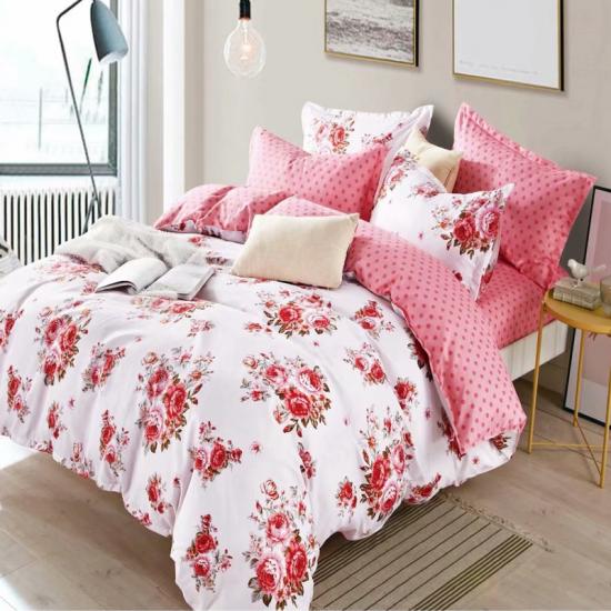 Comfortable Bedding Sheet Set Rose Floral Printed Duvet Cover