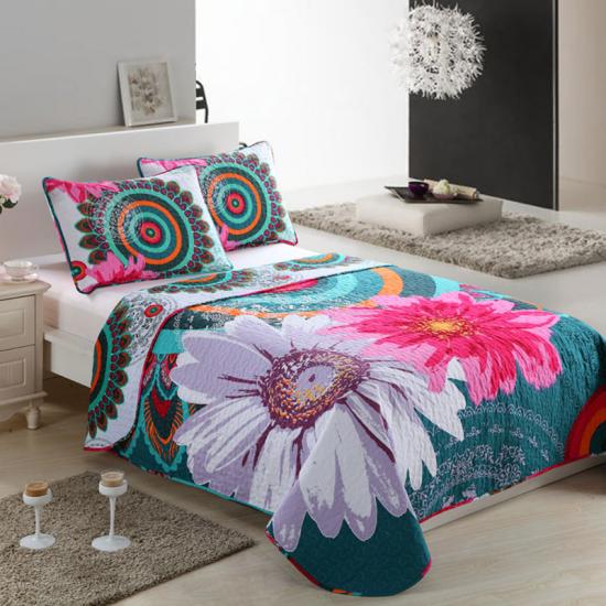 China Bedding Panel Printing Bedspread Set